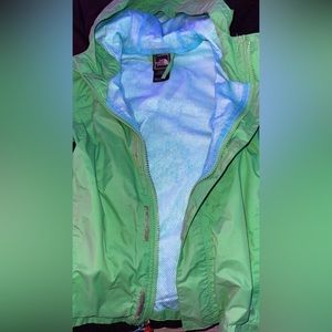 Green north face windbreaker